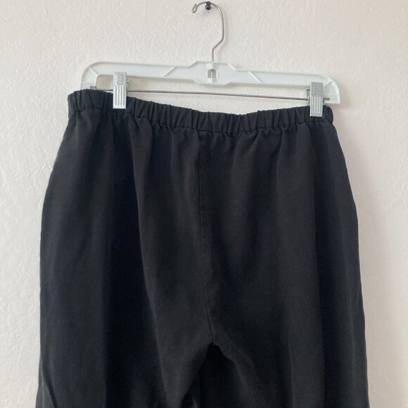 Eileen Fisher Flowy Cropped Pants Black Tencel Minimalist Office Classic Size XS - Picture 5 of 7